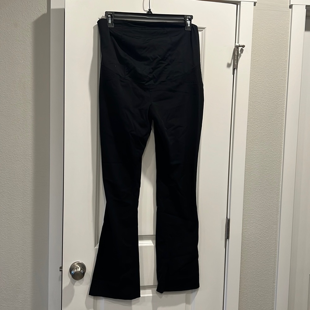 Isabel black boot cut over the belly pants